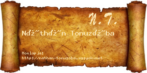 Náthán Tonuzóba névjegykártya